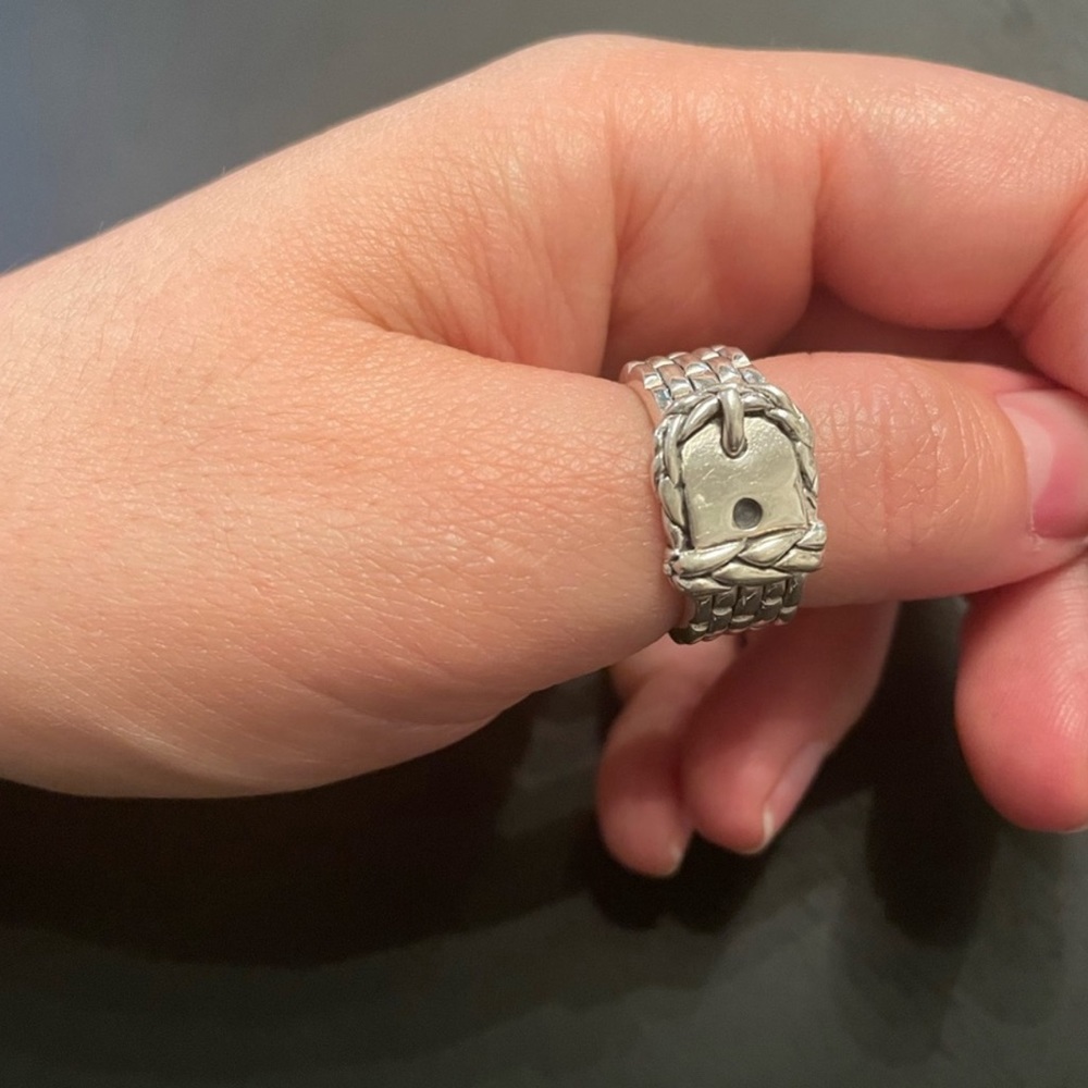 Sterling Silver 925 Belt Buckle Ring